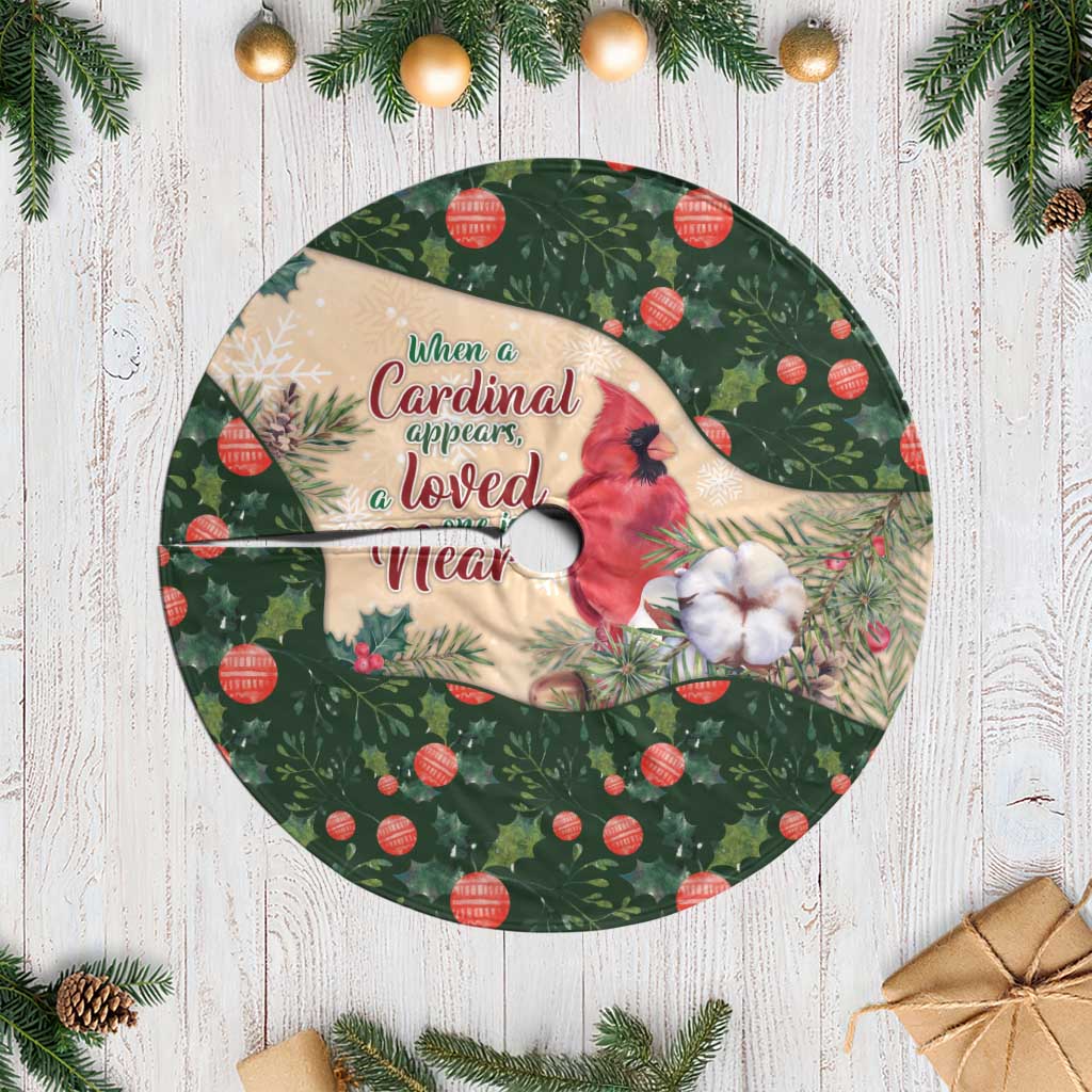 Cardinal Christmas Tree Skirt Love Near The Xmas - Wonder Print Shop