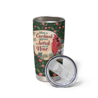 Memorial Cardinal Christmas Tumbler Cup When A Cardinal Appears Loved One Is Near - Wonder Print Shop