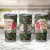 Memorial Cardinal Christmas Tumbler Cup When A Cardinal Appears Loved One Is Near - Wonder Print Shop