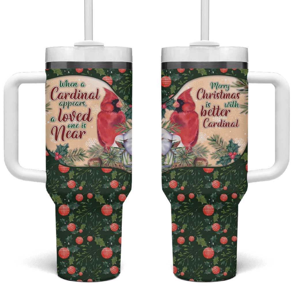 Memorial Cardinal Christmas Tumbler With Handle When A Cardinal Appears Loved One Is Near - Wonder Print Shop