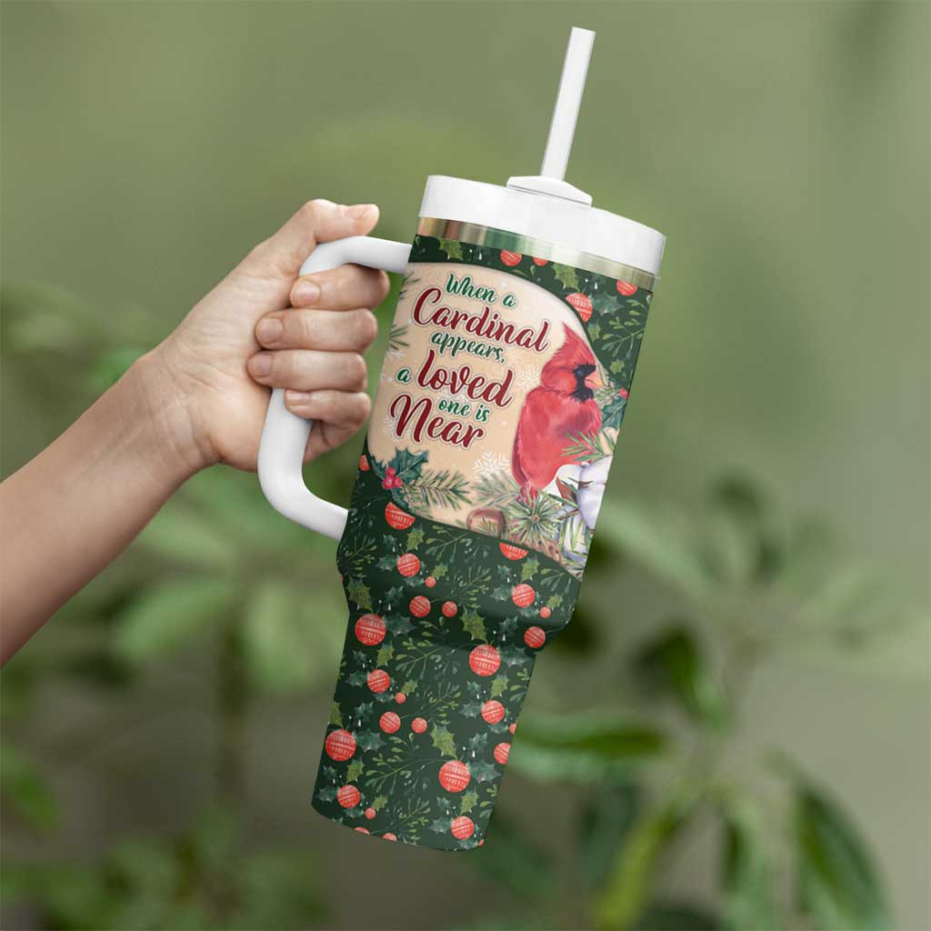 Memorial Cardinal Christmas Tumbler With Handle When A Cardinal Appears Loved One Is Near - Wonder Print Shop