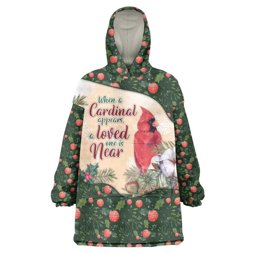 Memorial Cardinal Christmas Wearable Blanket Hoodie When A Cardinal Appears Loved One Is Near - Wonder Print Shop