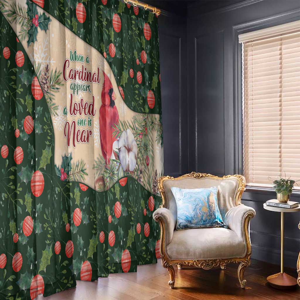 Memorial Cardinal Christmas Window Curtain When A Cardinal Appears Loved One Is Near - Wonder Print Shop
