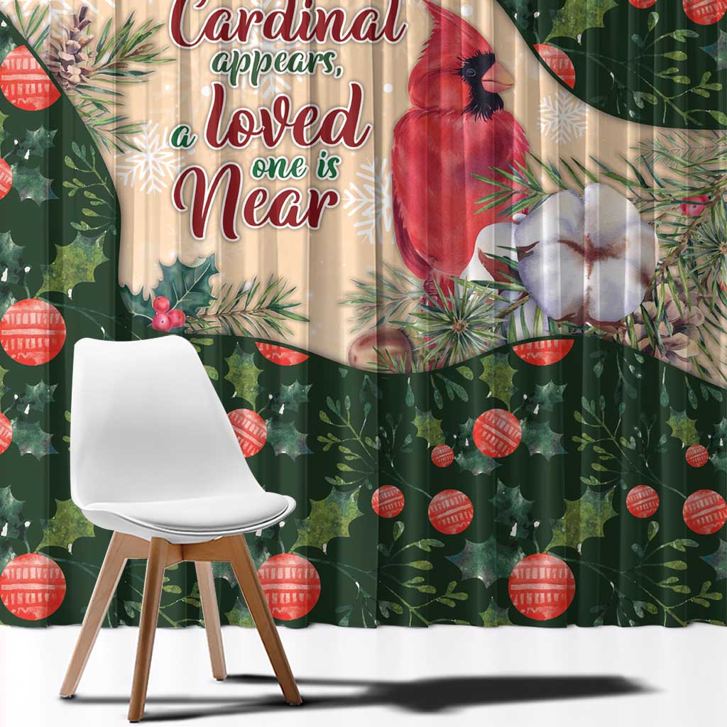 Memorial Cardinal Christmas Window Curtain When A Cardinal Appears Loved One Is Near - Wonder Print Shop