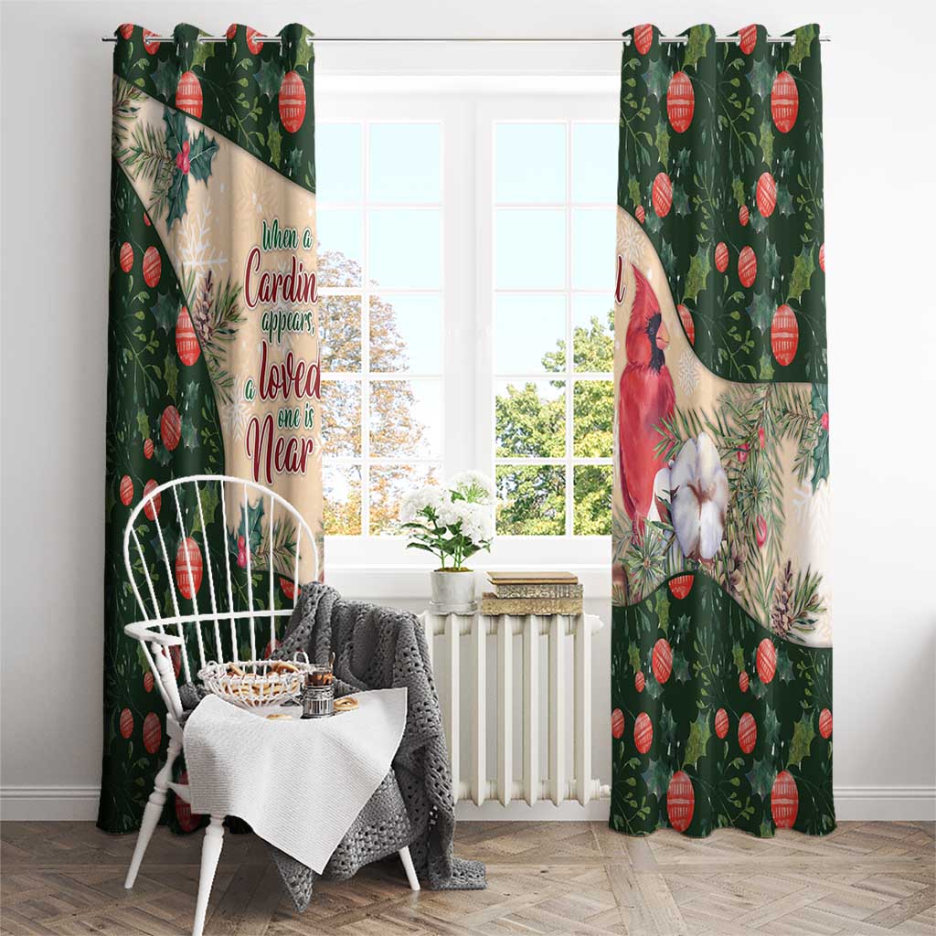Memorial Cardinal Christmas Window Curtain When A Cardinal Appears Loved One Is Near - Wonder Print Shop