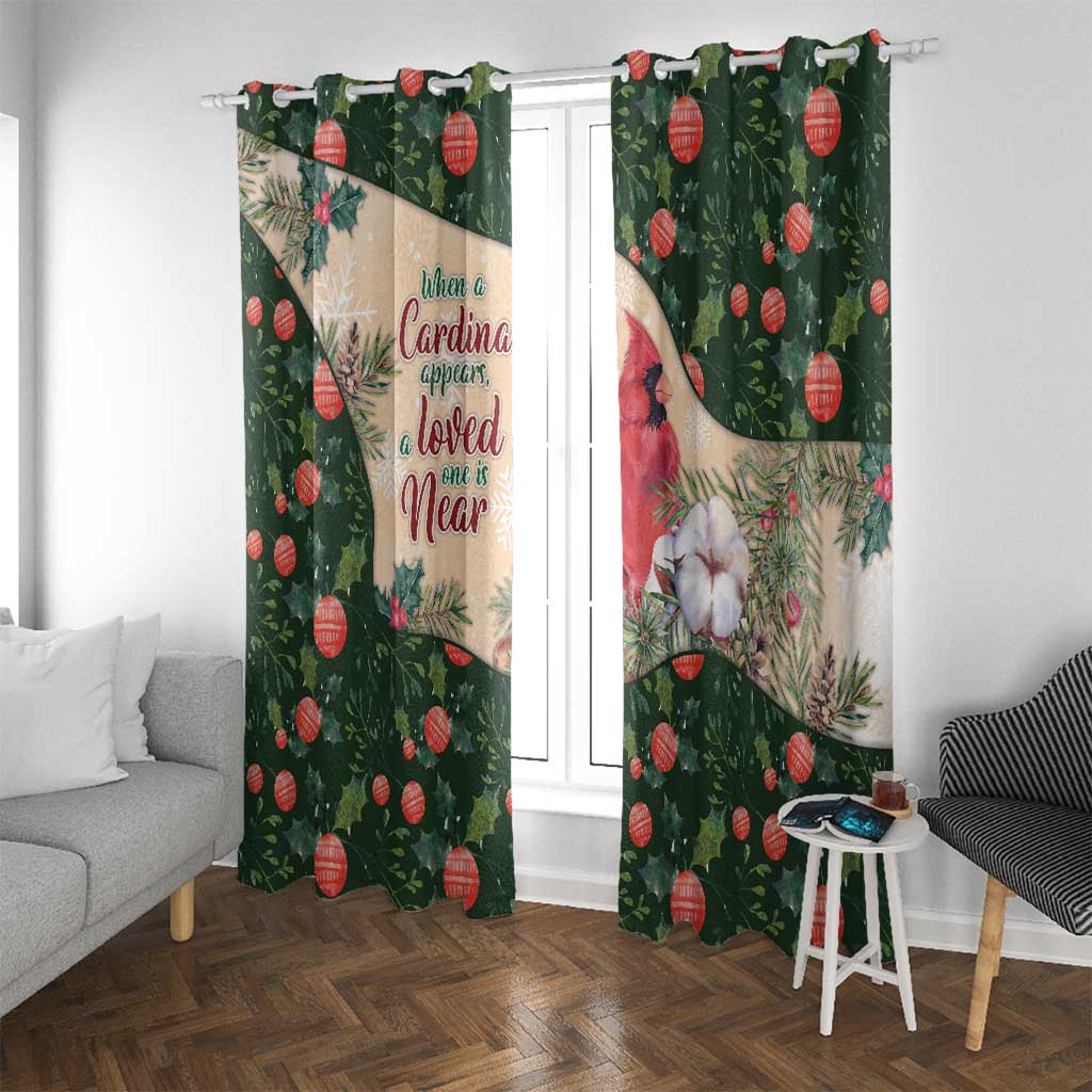 Memorial Cardinal Christmas Window Curtain When A Cardinal Appears Loved One Is Near - Wonder Print Shop
