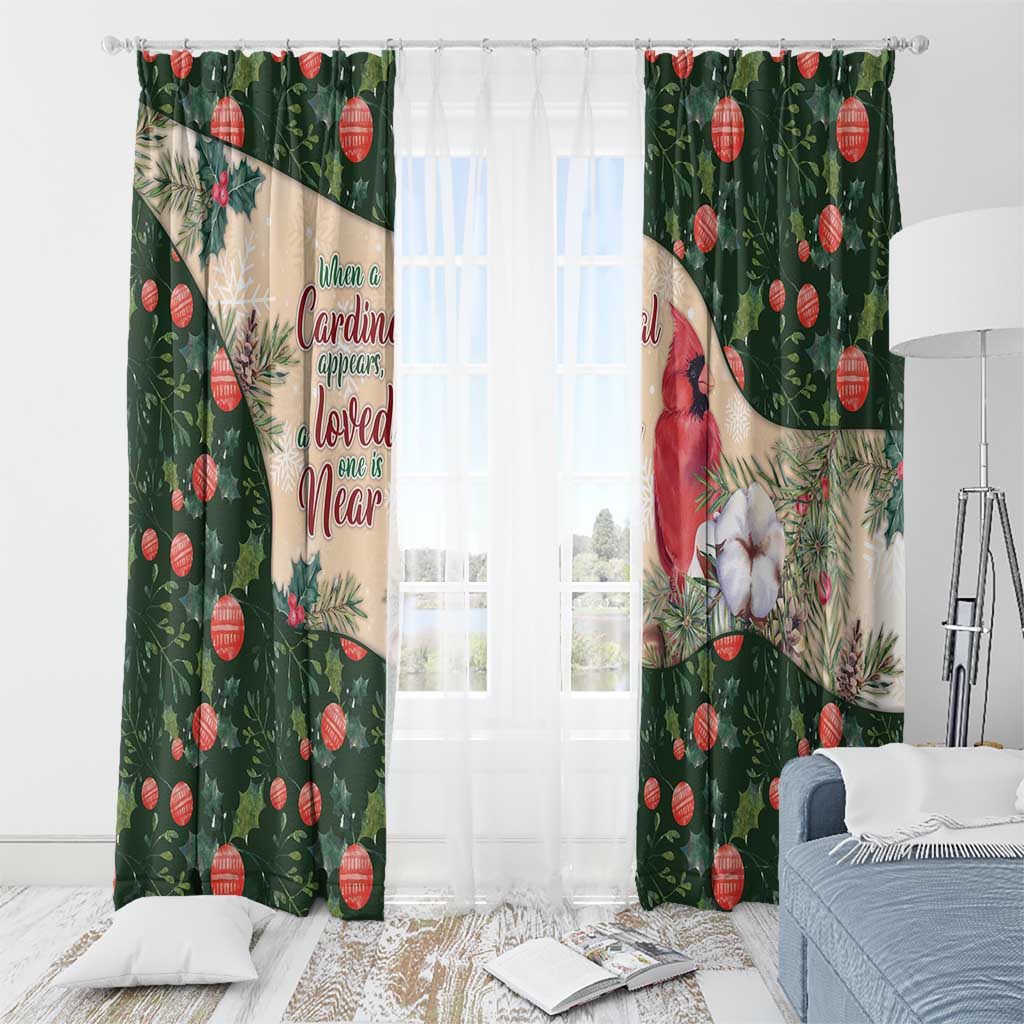 Memorial Cardinal Christmas Window Curtain When A Cardinal Appears Loved One Is Near - Wonder Print Shop