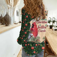 Memorial Cardinal Christmas Women Casual Shirt When A Cardinal Appears Loved One Is Near - Wonder Print Shop
