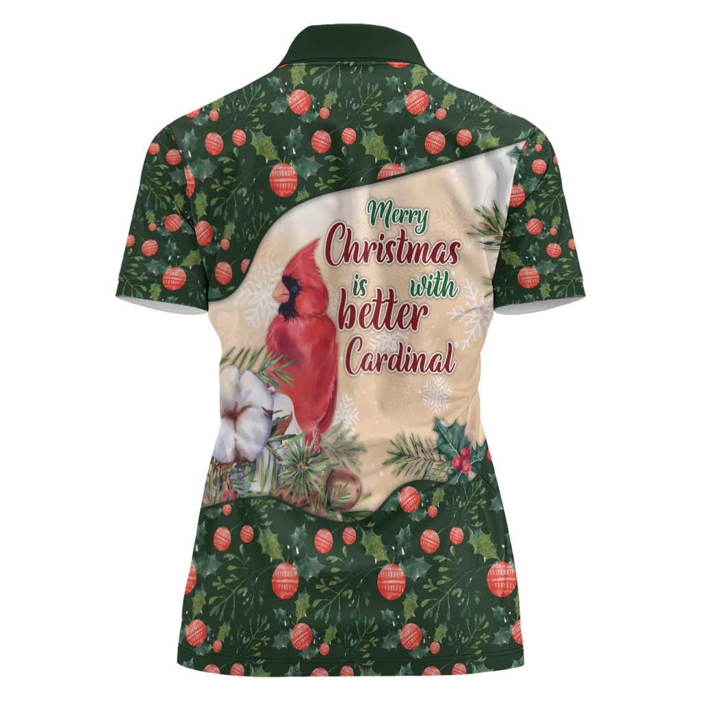 Memorial Cardinal Christmas Women Polo Shirt When A Cardinal Appears Loved One Is Near - Wonder Print Shop