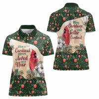 Memorial Cardinal Christmas Women Polo Shirt When A Cardinal Appears Loved One Is Near - Wonder Print Shop