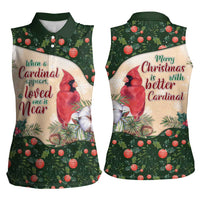 Memorial Cardinal Christmas Women Sleeveless Polo Shirt When A Cardinal Appears Loved One Is Near - Wonder Print Shop