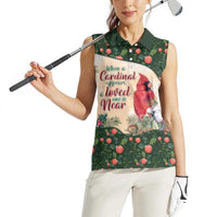 Memorial Cardinal Christmas Women Sleeveless Polo Shirt When A Cardinal Appears Loved One Is Near - Wonder Print Shop