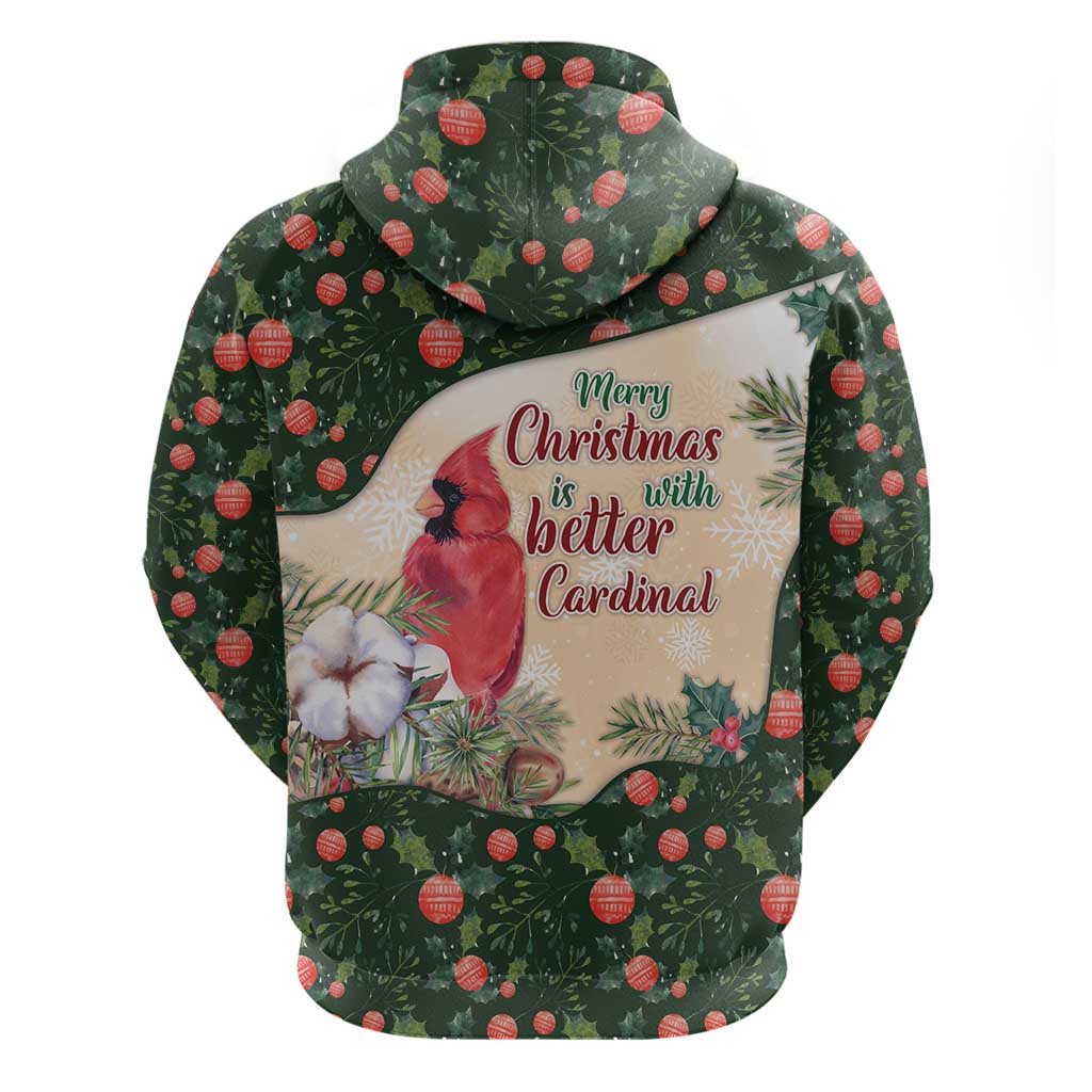 Memorial Cardinal Christmas Zip Hoodie When A Cardinal Appears Loved One Is Near - Wonder Print Shop