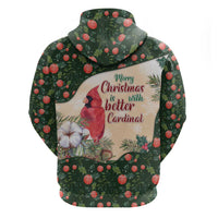 Memorial Cardinal Christmas Zip Hoodie When A Cardinal Appears Loved One Is Near - Wonder Print Shop