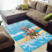 Christmas In July Area Rug I Am The Flamingo Elf - Wonder Print Shop
