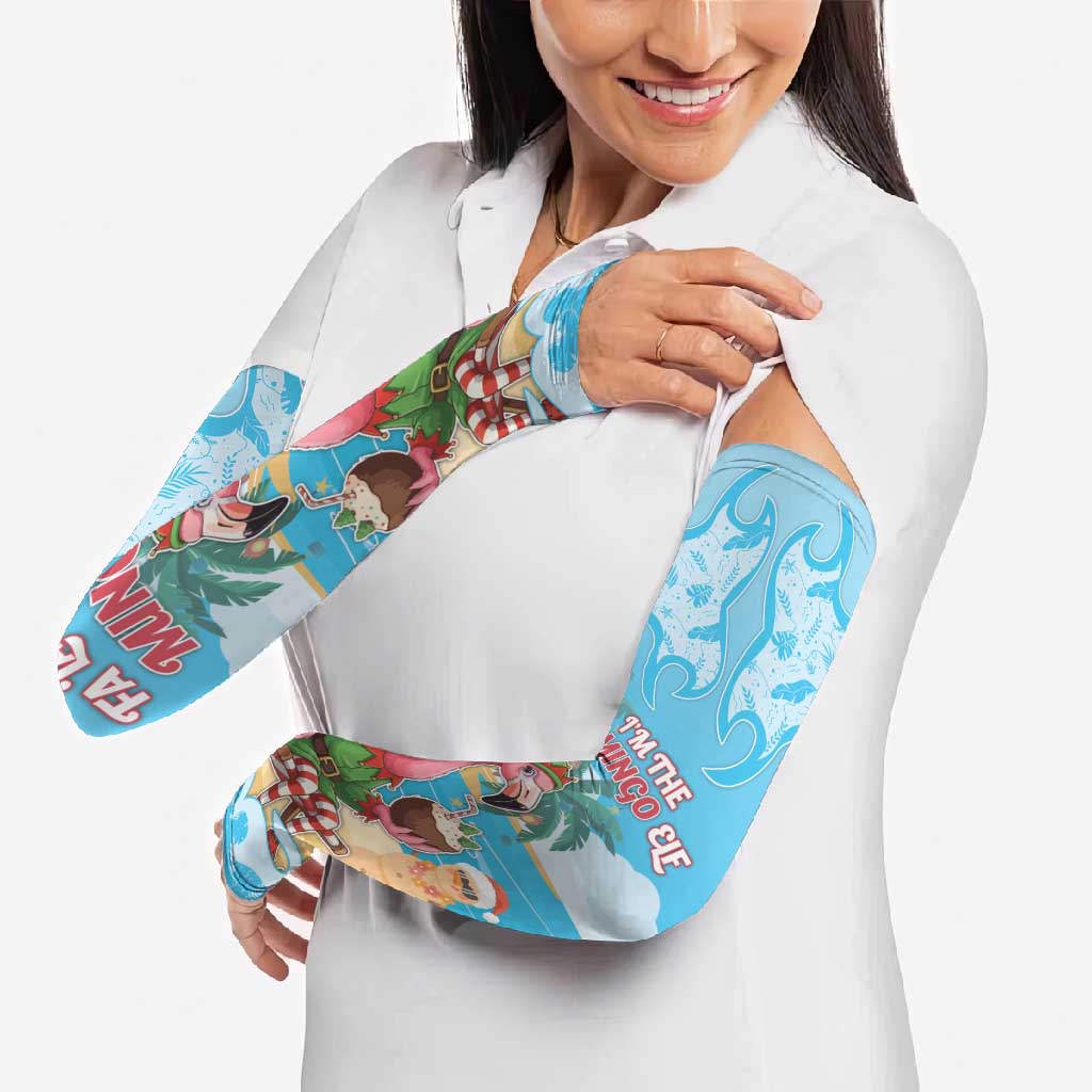 Christmas In July Arm Sleeves I Am The Flamingo Elf - Wonder Print Shop
