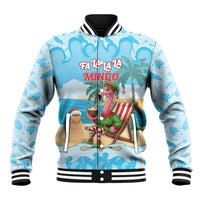 Christmas In July Baseball Jacket I Am The Flamingo Elf - Wonder Print Shop