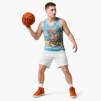 Christmas In July Basketball Jersey I Am The Flamingo Elf - Wonder Print Shop