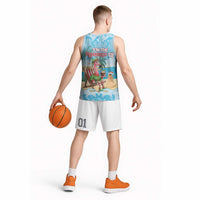 Christmas In July Basketball Jersey I Am The Flamingo Elf - Wonder Print Shop