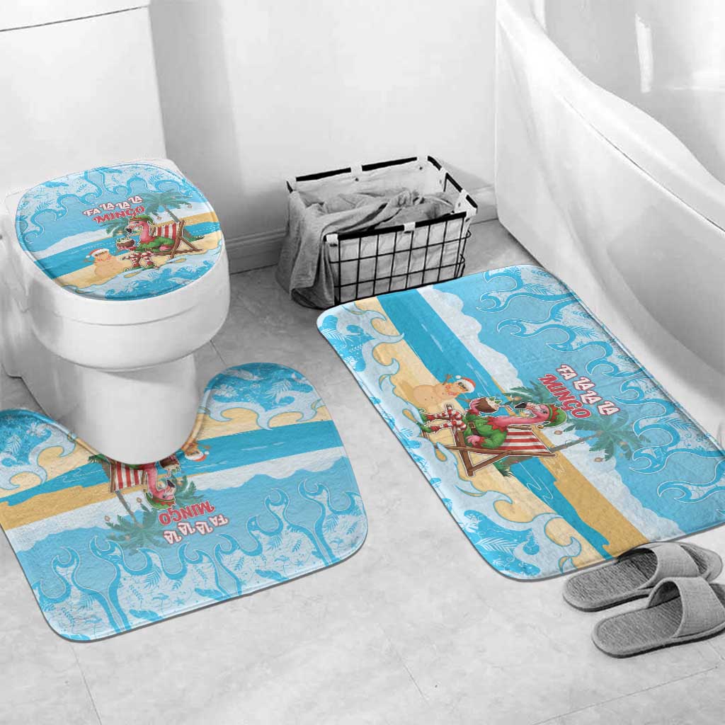 Christmas In July Bathroom Set I Am The Flamingo Elf - Wonder Print Shop