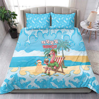 Christmas In July Bedding Set I Am The Flamingo Elf - Wonder Print Shop