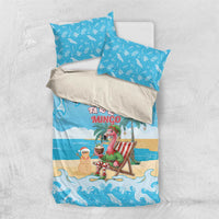Christmas In July Bedding Set I Am The Flamingo Elf - Wonder Print Shop