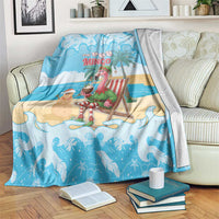 Christmas In July Blanket I Am The Flamingo Elf - Wonder Print Shop