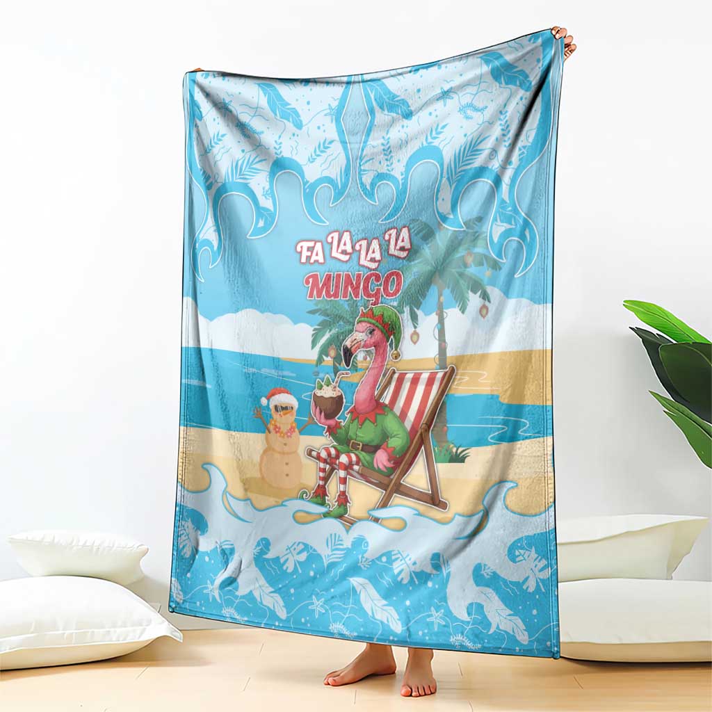 Christmas In July Blanket I Am The Flamingo Elf - Wonder Print Shop