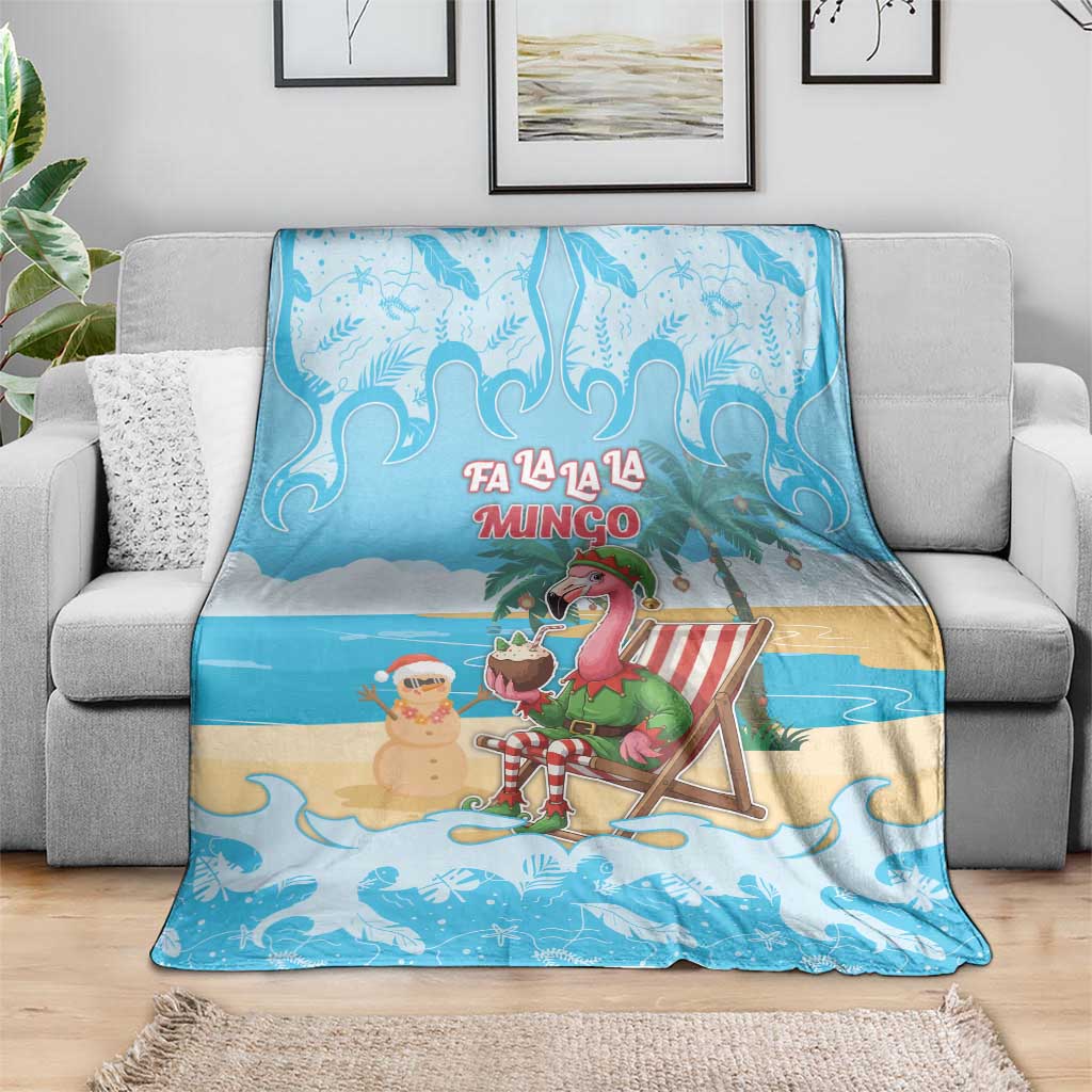 Christmas In July Blanket I Am The Flamingo Elf - Wonder Print Shop