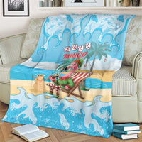 Christmas In July Blanket I Am The Flamingo Elf - Wonder Print Shop