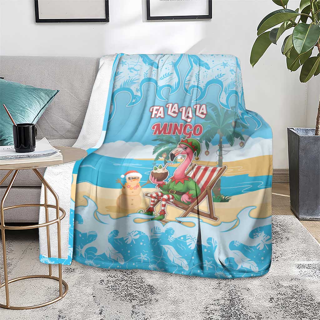 Christmas In July Blanket I Am The Flamingo Elf - Wonder Print Shop