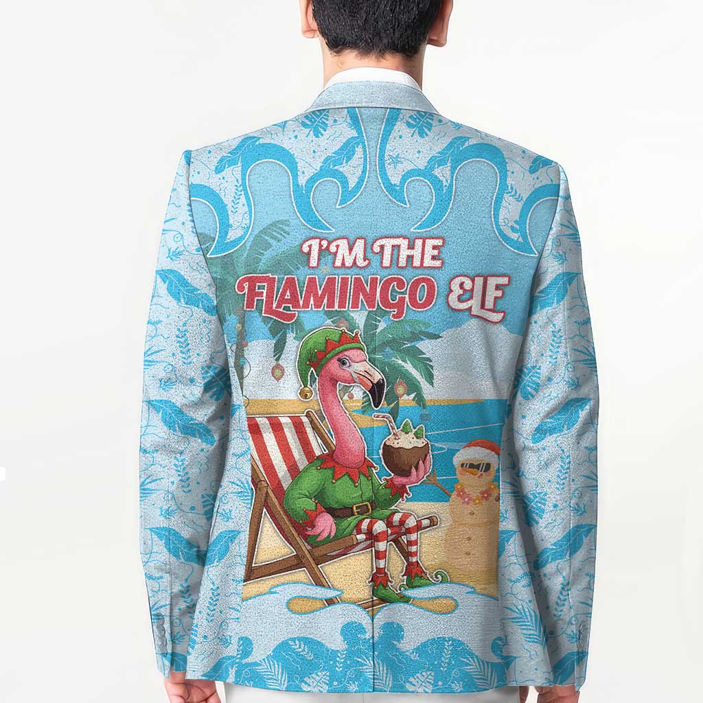 Christmas In July Blazer I Am The Flamingo Elf - Wonder Print Shop