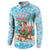 Christmas In July Button Sweatshirt I Am The Flamingo Elf - Wonder Print Shop
