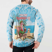 Christmas In July Button Sweatshirt I Am The Flamingo Elf - Wonder Print Shop