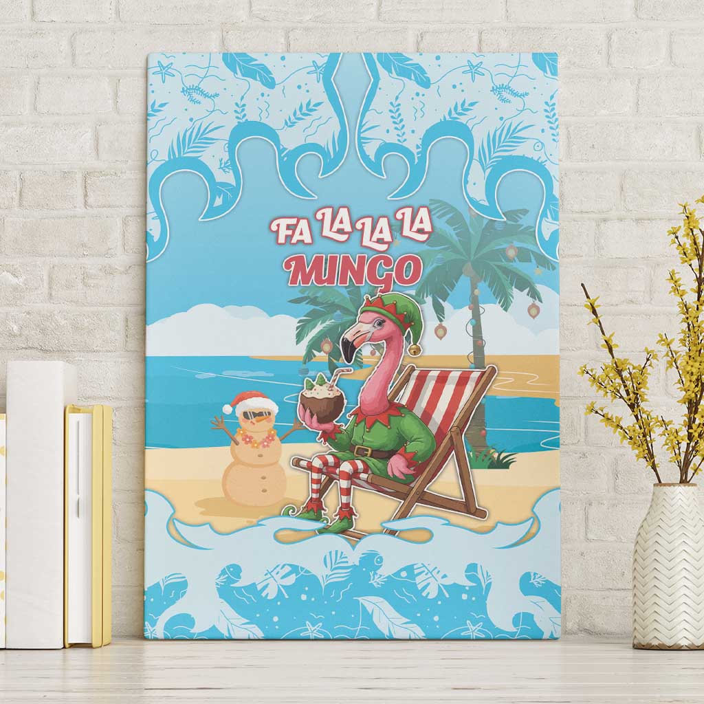 Christmas In July Canvas Wall Art I Am The Flamingo Elf - Wonder Print Shop