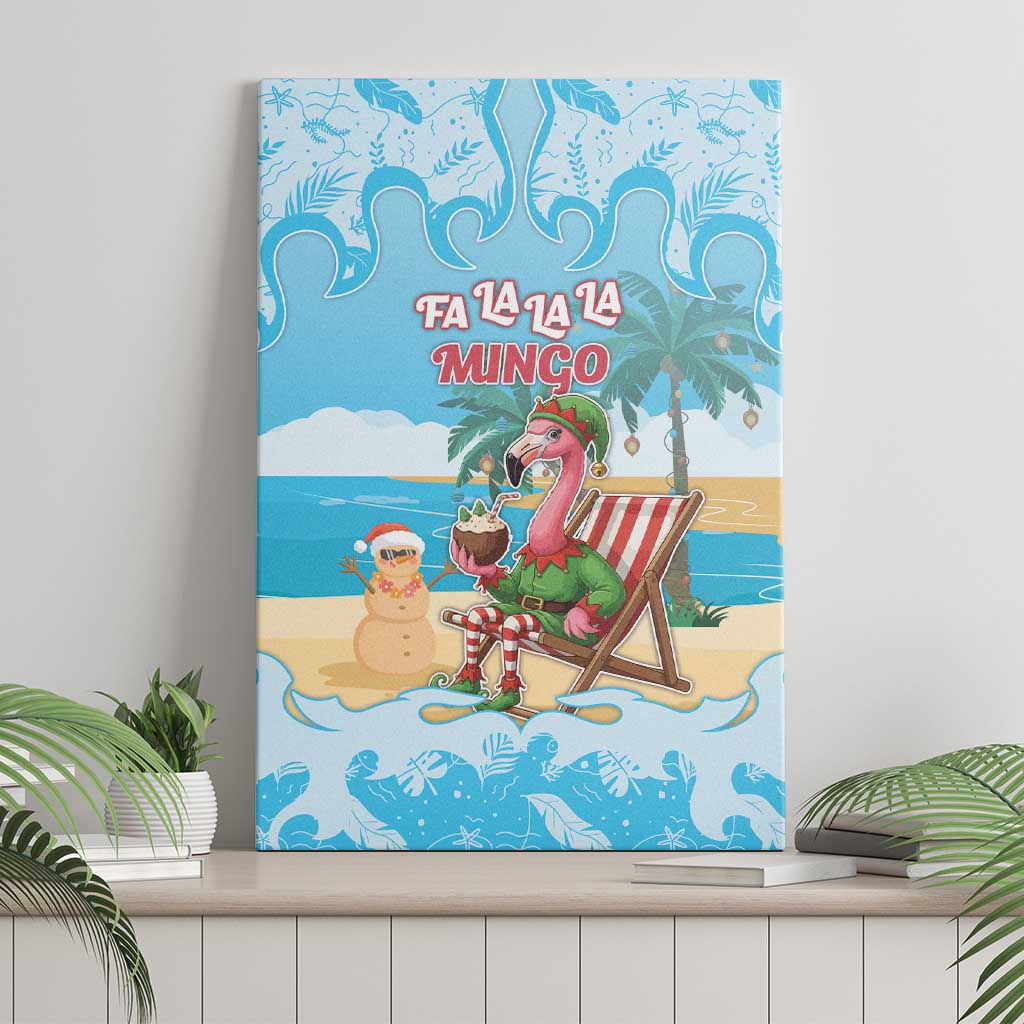 Christmas In July Canvas Wall Art I Am The Flamingo Elf - Wonder Print Shop