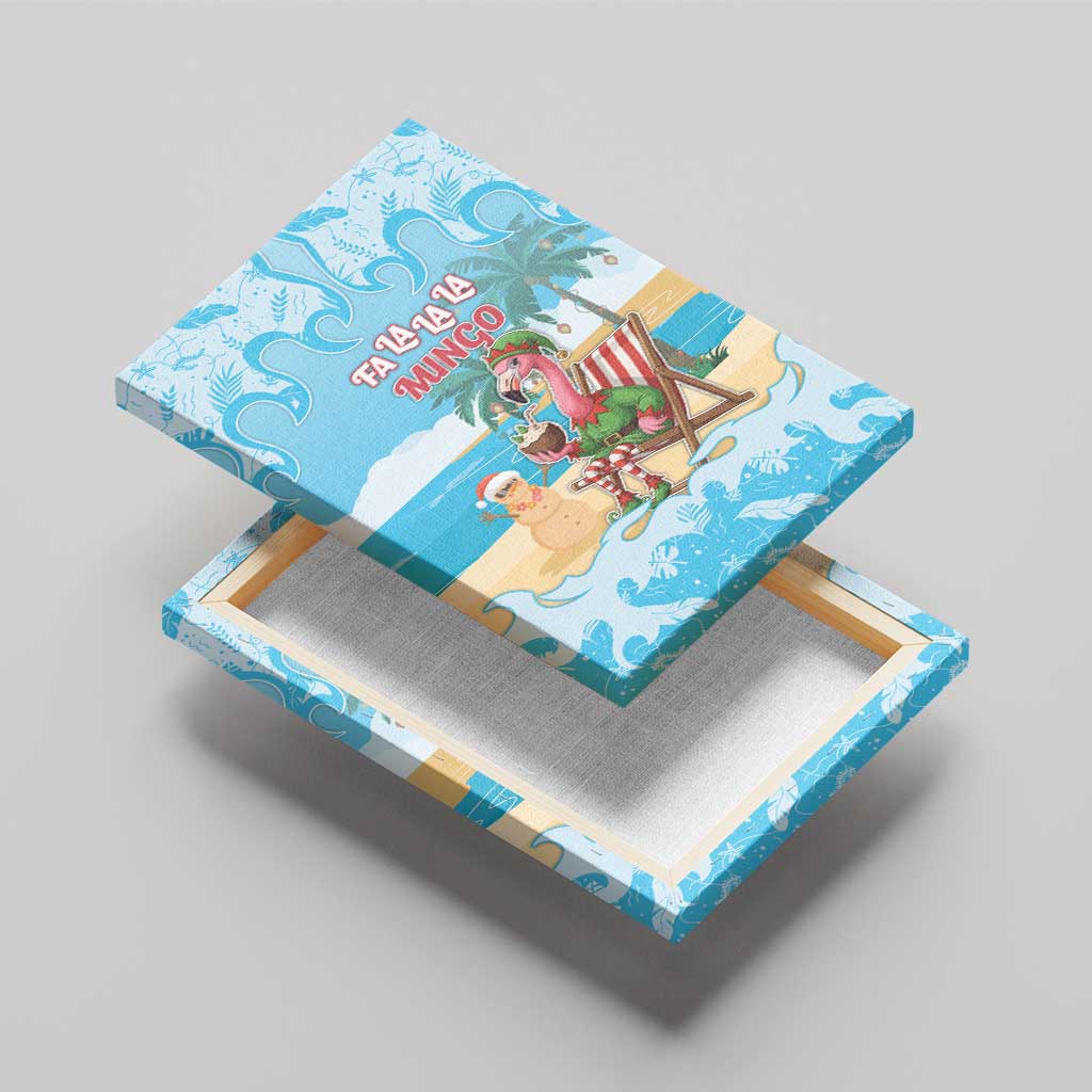 Christmas In July Canvas Wall Art I Am The Flamingo Elf - Wonder Print Shop