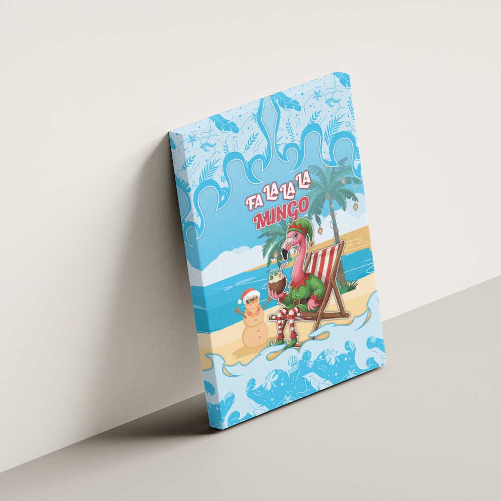 Christmas In July Canvas Wall Art I Am The Flamingo Elf - Wonder Print Shop