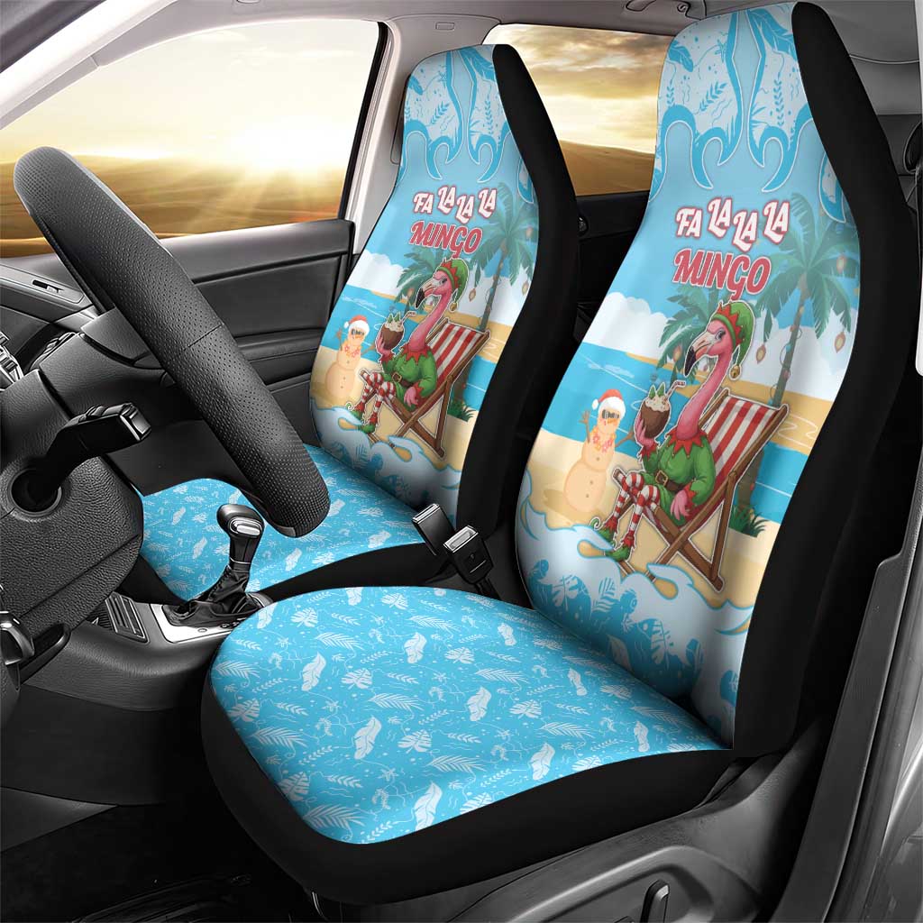Christmas In July Car Seat Cover I Am The Flamingo Elf - Wonder Print Shop