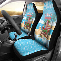 Christmas In July Car Seat Cover I Am The Flamingo Elf - Wonder Print Shop