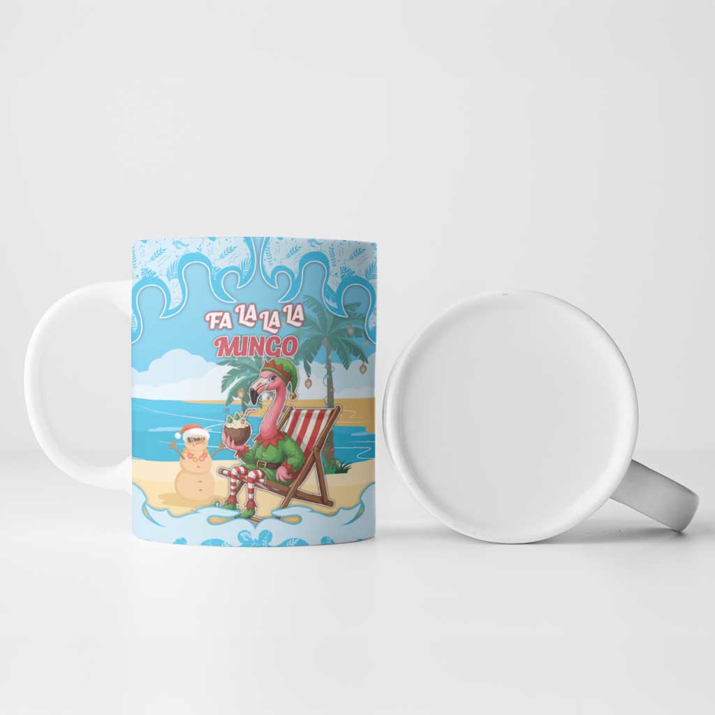 Christmas In July Ceramic Mug I Am The Flamingo Elf - Wonder Print Shop