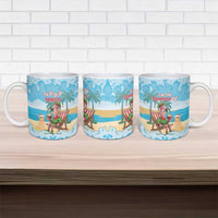 Christmas In July Ceramic Mug I Am The Flamingo Elf - Wonder Print Shop