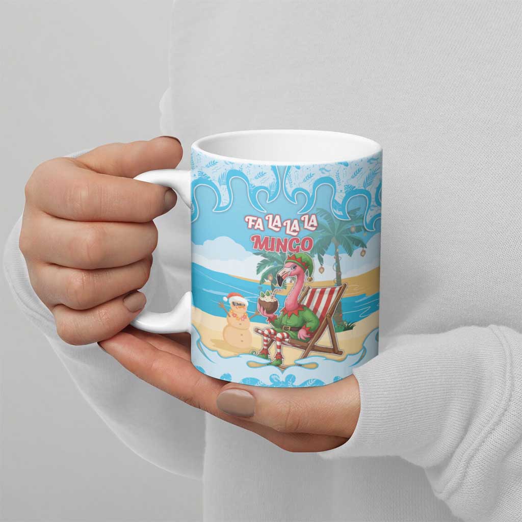 Christmas In July Ceramic Mug I Am The Flamingo Elf - Wonder Print Shop