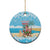 Christmas In July Ceramic Ornament I Am The Flamingo Elf - Wonder Print Shop