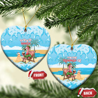 Christmas In July Ceramic Ornament I Am The Flamingo Elf - Wonder Print Shop
