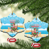 Christmas In July Ceramic Ornament I Am The Flamingo Elf - Wonder Print Shop