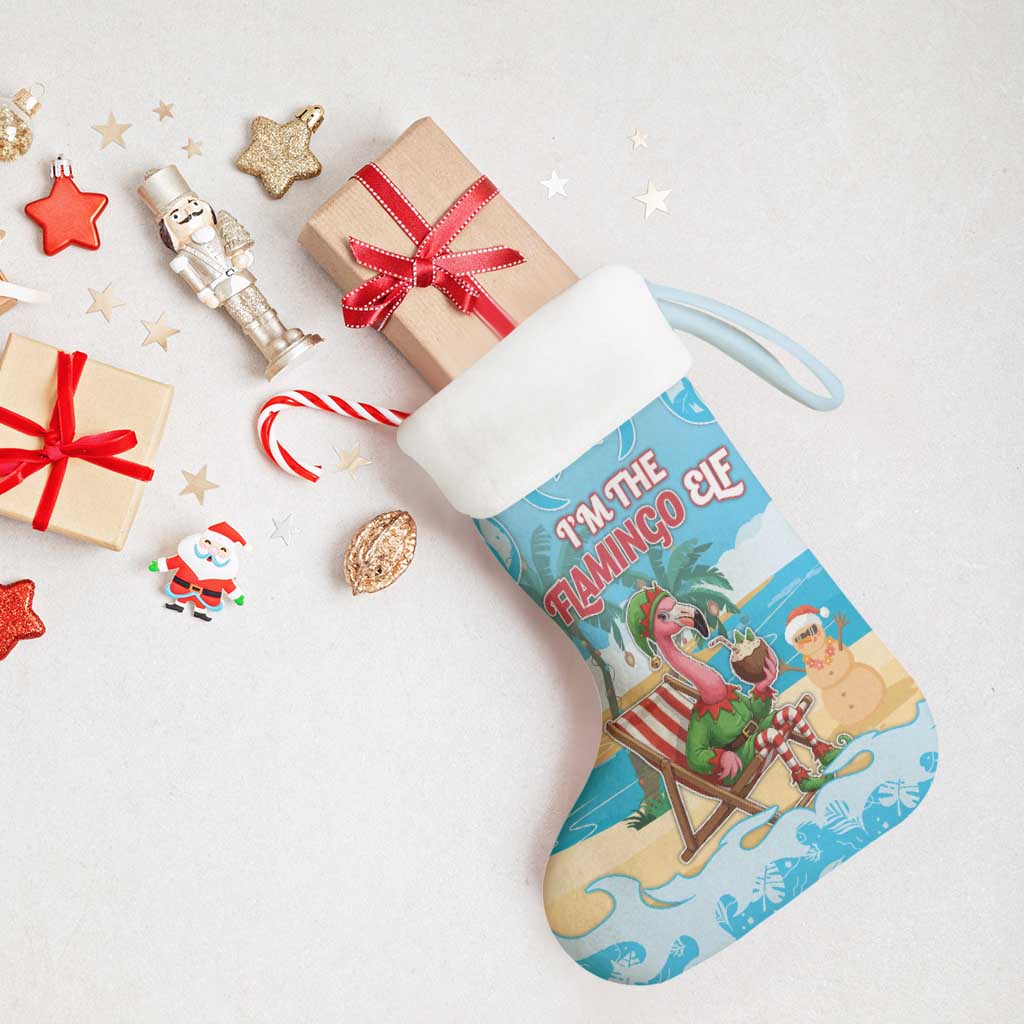 Christmas In July Christmas Stocking I Am The Flamingo Elf - Wonder Print Shop