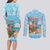 Christmas In July Couples Matching Long Sleeve Bodycon Dress and Long Sleeve Button Shirt I Am The Flamingo Elf - Wonder Print Shop