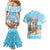 Christmas In July Couples Matching Mermaid Dress and Hawaiian Shirt I Am The Flamingo Elf - Wonder Print Shop