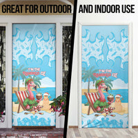 Christmas In July Door Cover I Am The Flamingo Elf - Wonder Print Shop